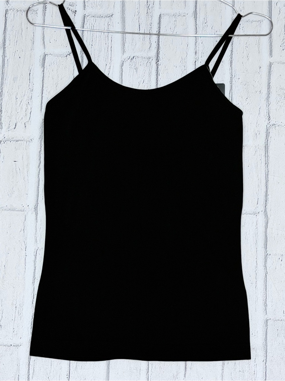 🖤 C-Mode Black Double Spaghetti Strap Cami Tank Top NWT One Size